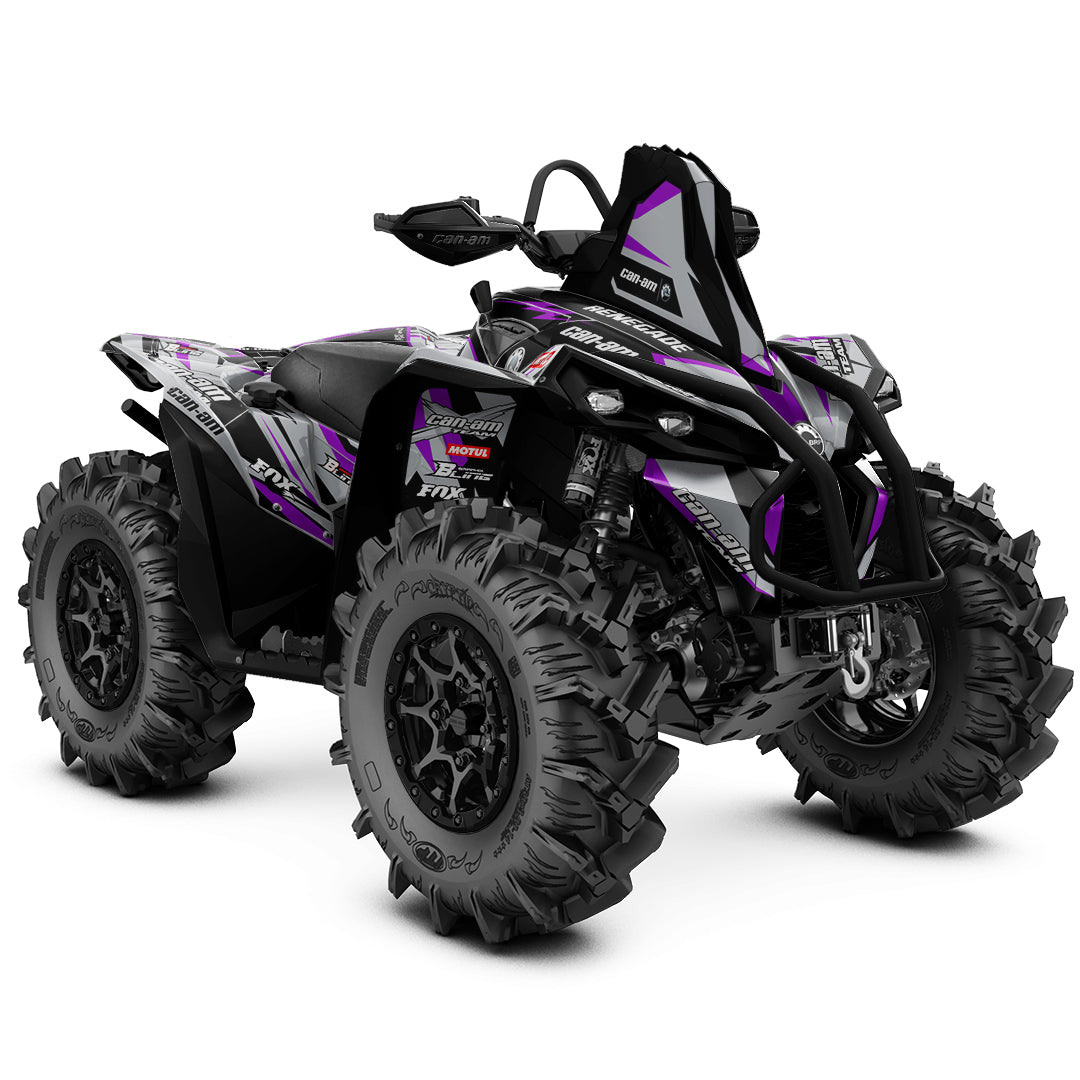 CAN-AM RENEGADE G1 G2 FULL GRAPHICS KIT "ATTACK PURPLE" DESIGN