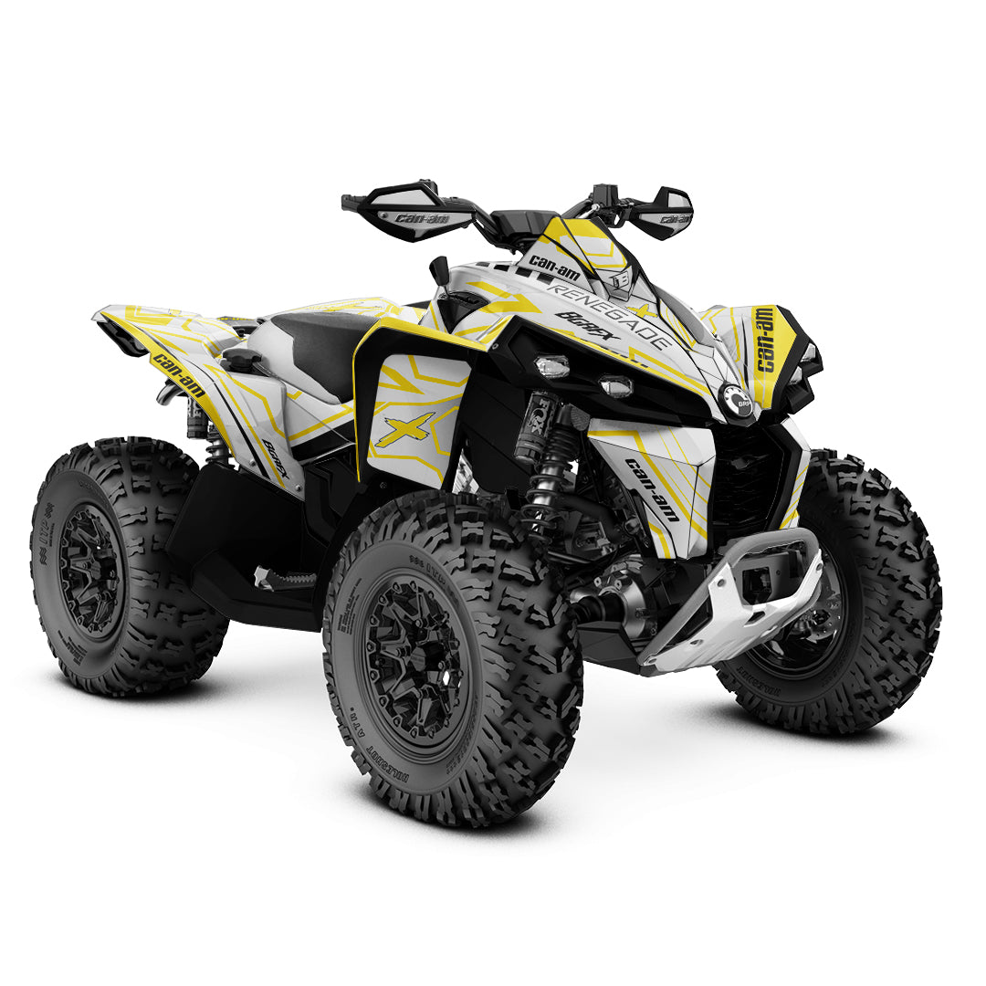 CAN-AM RENEGADE G1 G2 FULL GRAPHICS KIT "LINER WHITE" DESIGN