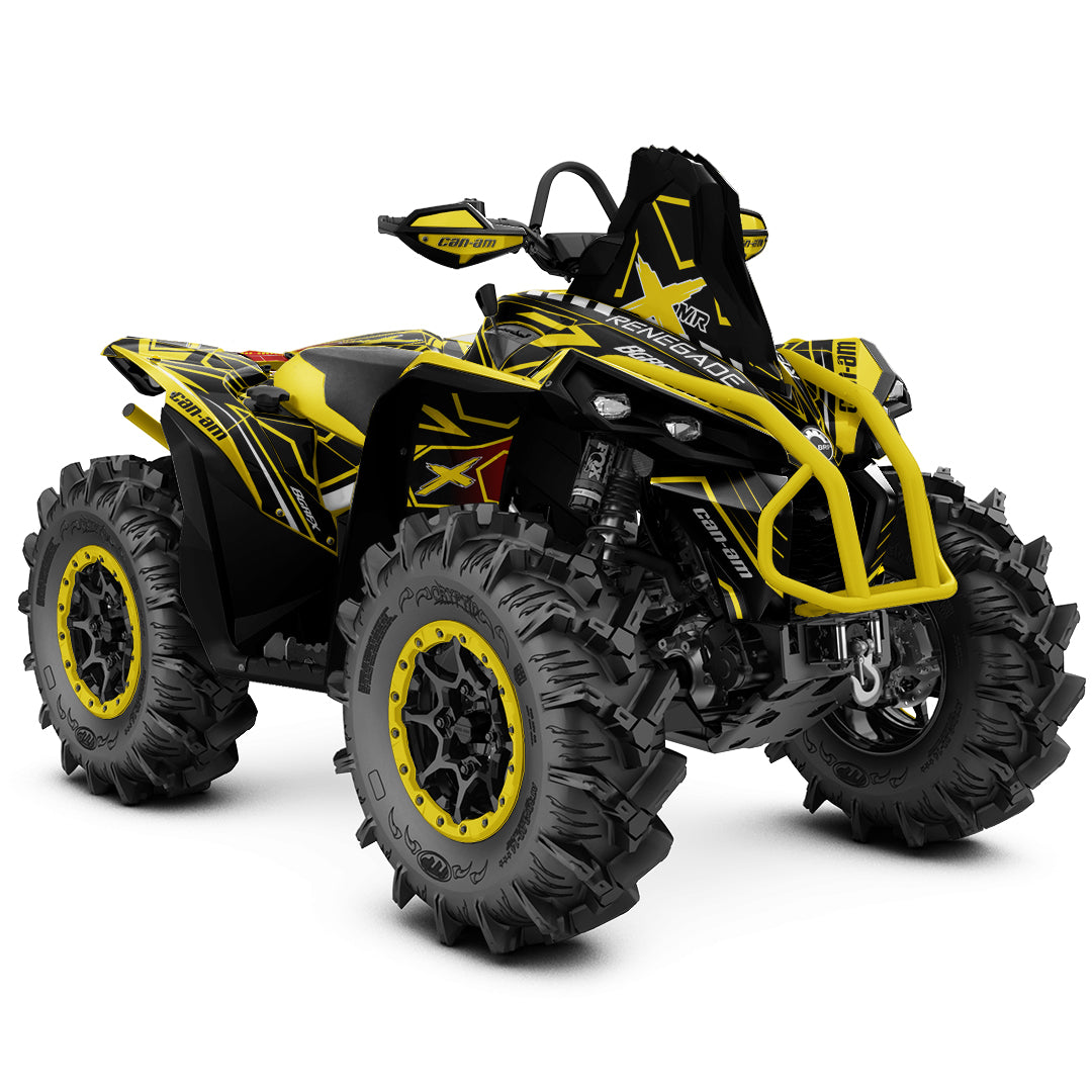 CAN-AM RENEGADE G1 G2 FULL GRAPHICS KIT "LINER YELLOW" DESIGN