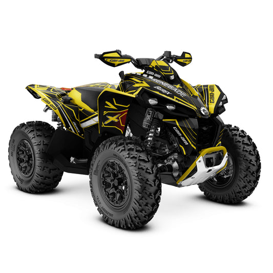 CAN-AM RENEGADE G1 G2 FULL GRAPHICS KIT "LINER YELLOW" DESIGN
