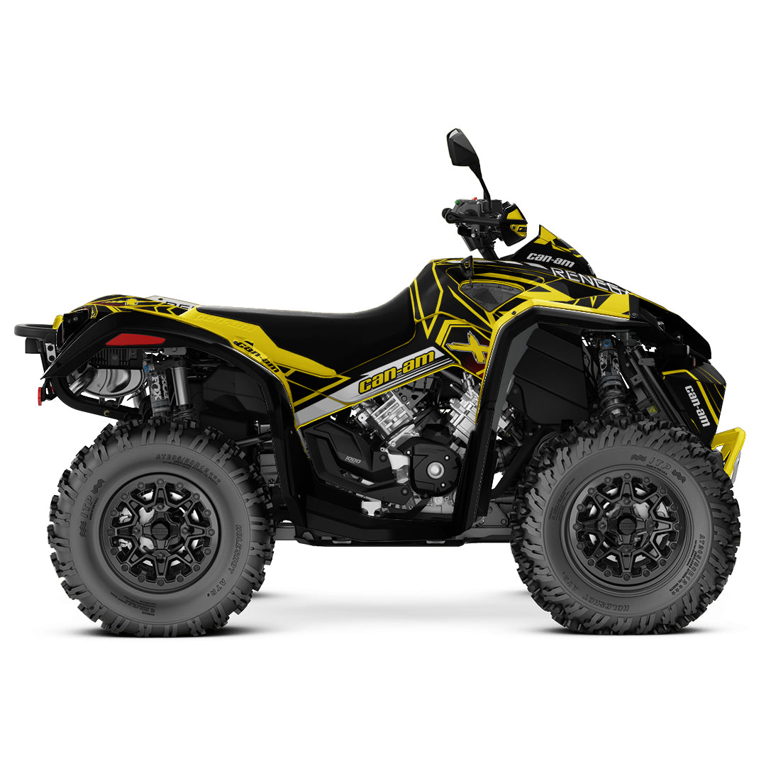 CAN-AM RENEGADE G1 G2 FULL GRAPHICS KIT "LINER YELLOW" DESIGN