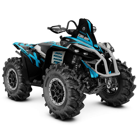 CAN-AM RENEGADE G1 G2 FULL GRAPHICS KIT "RAZOR LIGHT BLUE" DESIGN