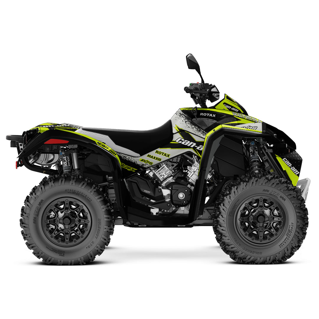 CAN-AM RENEGADE G1 G2 FULL GRAPHICS KIT "RAZOR LIME GREEN" DESIGN