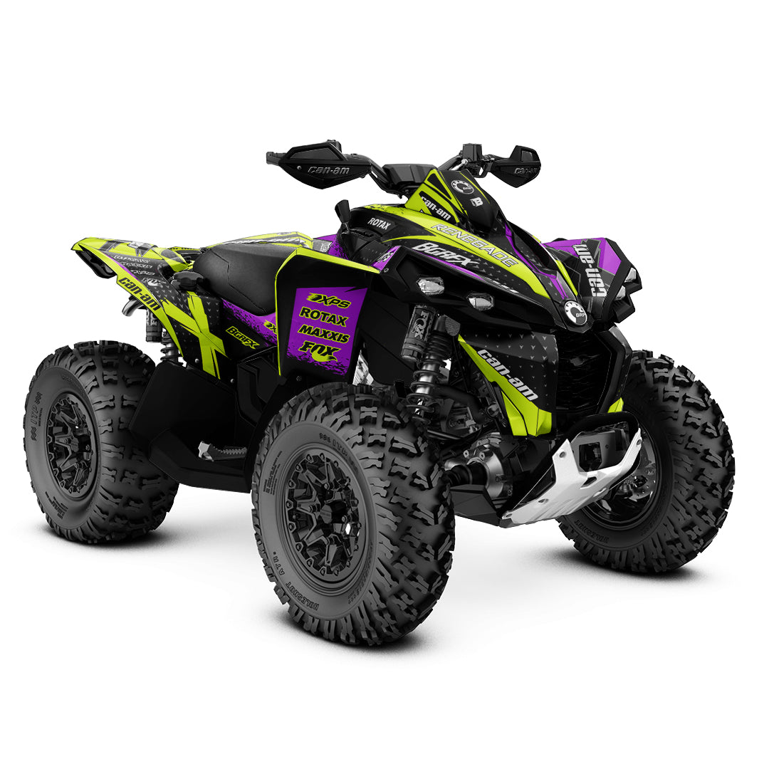 CAN-AM RENEGADE G1 G2 FULL GRAPHICS KIT "RAZOR PURPLE" DESIGN