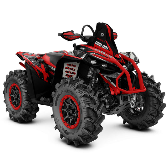 CAN-AM RENEGADE G1 G2 FULL GRAPHICS KIT "RAZOR RED" DESIGN