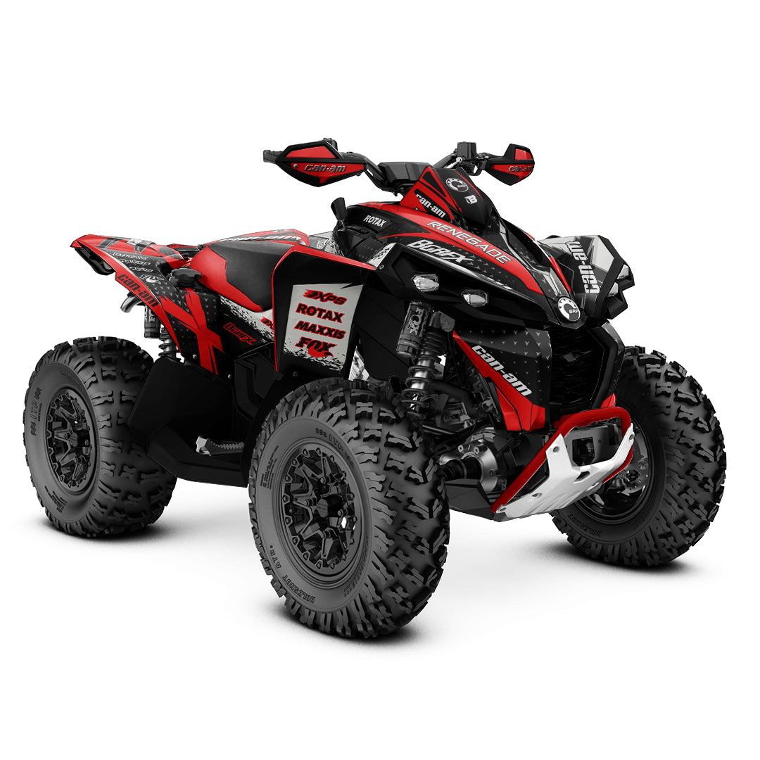 CAN-AM RENEGADE G1 G2 FULL GRAPHICS KIT "RAZOR RED" DESIGN