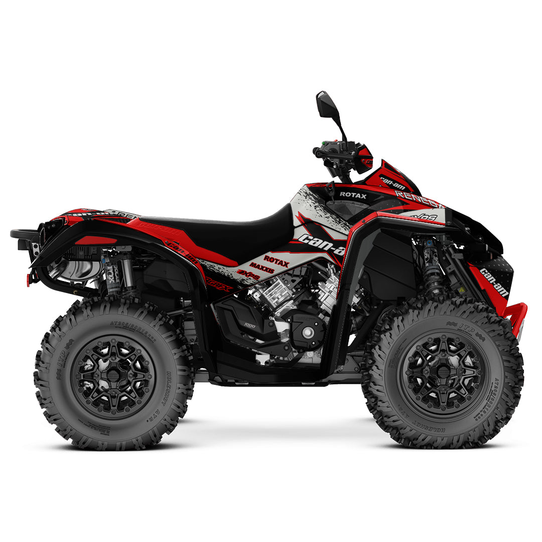 CAN-AM RENEGADE G1 G2 FULL GRAPHICS KIT "RAZOR RED" DESIGN