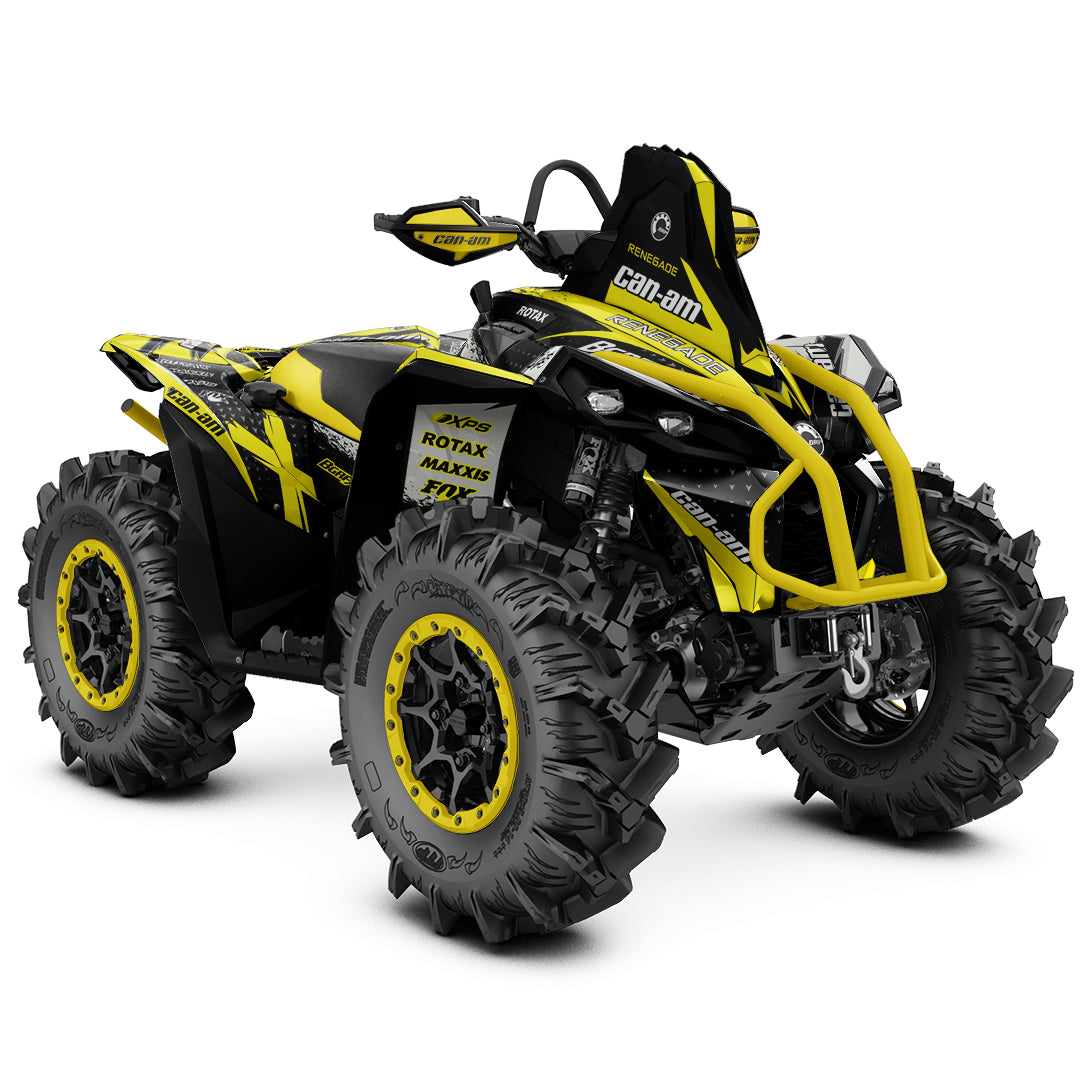 CAN-AM RENEGADE G1 G2 FULL GRAPHICS KIT "RAZOR YELLOW" DESIGN