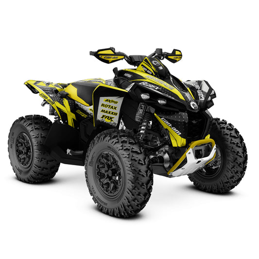 CAN-AM RENEGADE G1 G2 FULL GRAPHICS KIT "RAZOR YELLOW" DESIGN