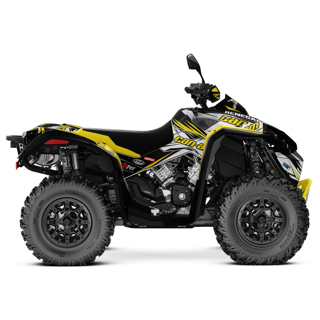 CAN-AM RENEGADE G1 G2 FULL GRAPHICS KIT "ACTION YELLOW" DESIGN