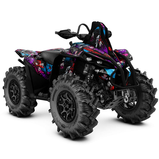 CAN-AM RENEGADE G1 G2 FULL GRAPHICS KIT "JOKER BLUE" DESIGN