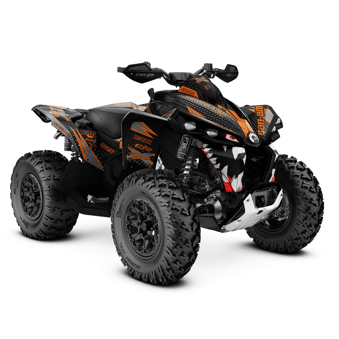 CAN-AM RENEGADE G1 G2 FULL GRAPHICS KIT "MEGA ORANGE" DESIGN