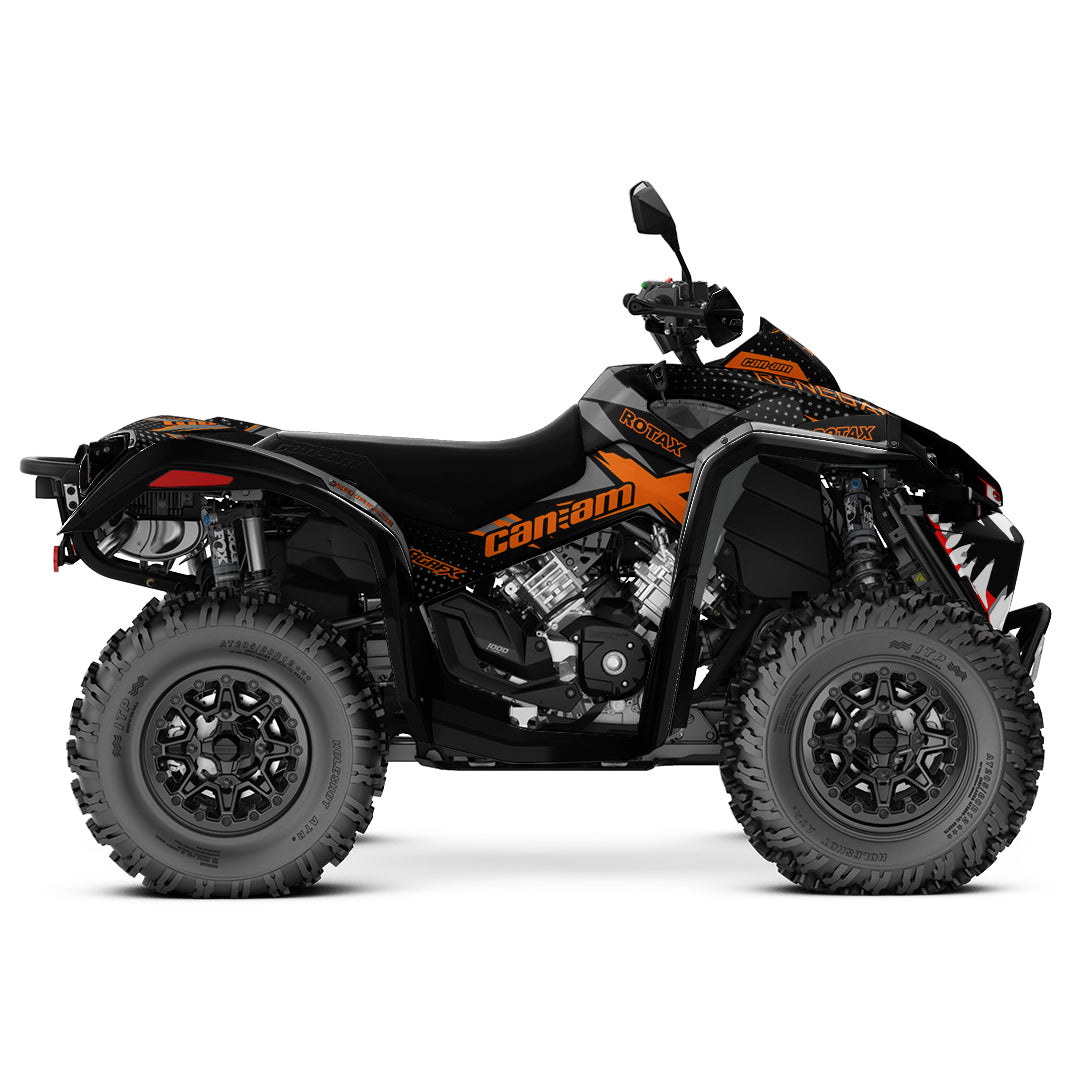 CAN-AM RENEGADE G1 G2 FULL GRAPHICS KIT "MEGA ORANGE" DESIGN