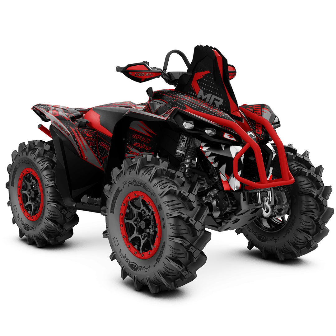 CAN-AM RENEGADE G1 G2 FULL GRAPHICS KIT "MEGA RED" DESIGN