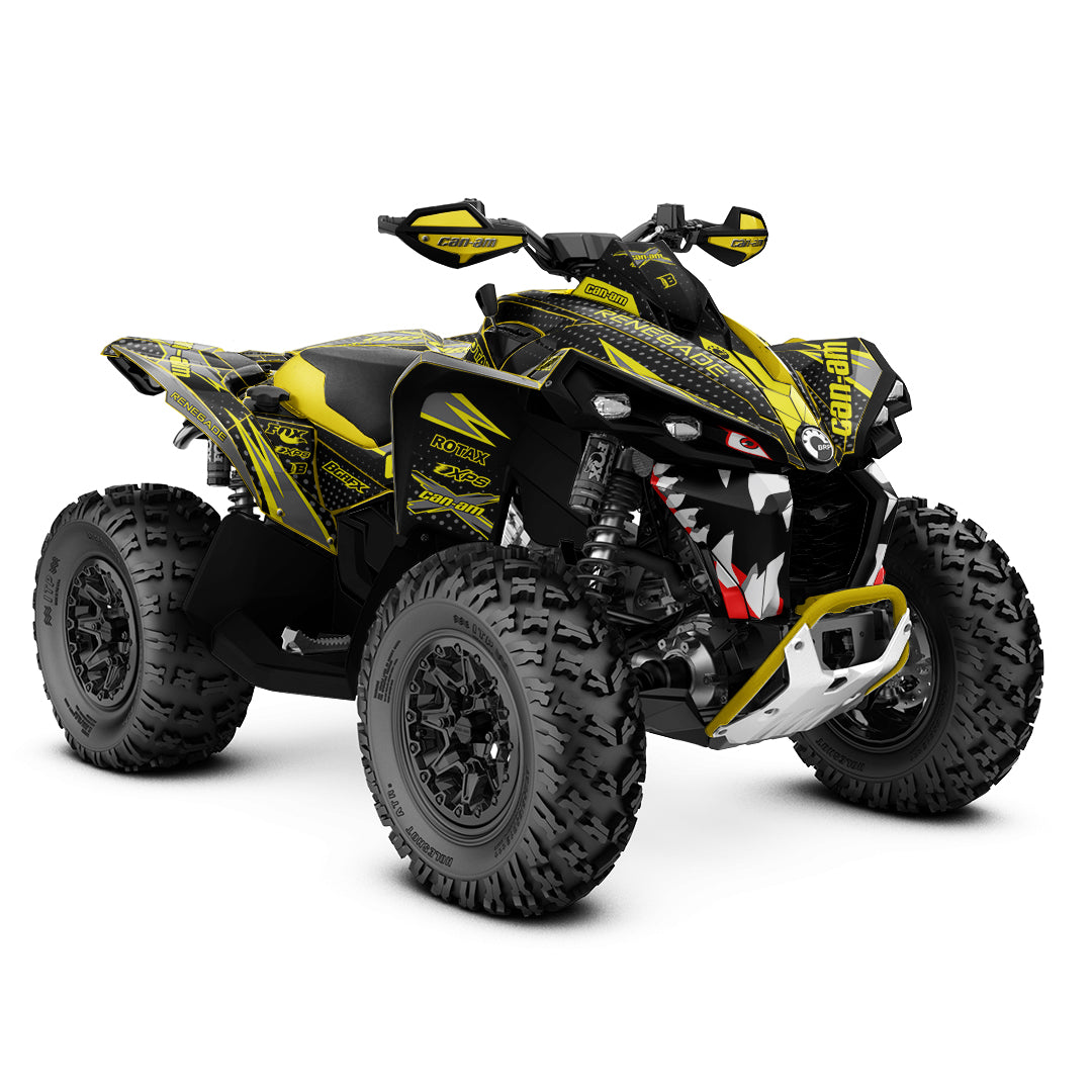 CAN-AM RENEGADE G1 G2 FULL GRAPHICS KIT "MEGA YELLOW" DESIGN