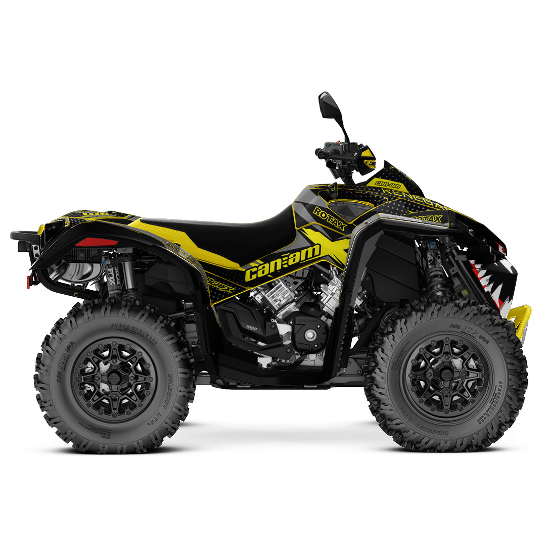 CAN-AM RENEGADE G1 G2 FULL GRAPHICS KIT "MEGA YELLOW" DESIGN