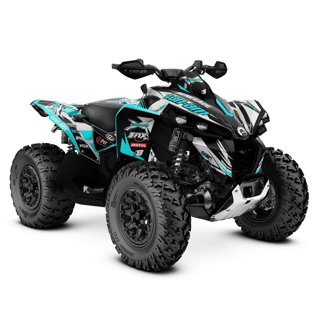 CAN-AM RENEGADE G1 G2 FULL GRAPHICS KIT "ACTION TEAL" DESIGN