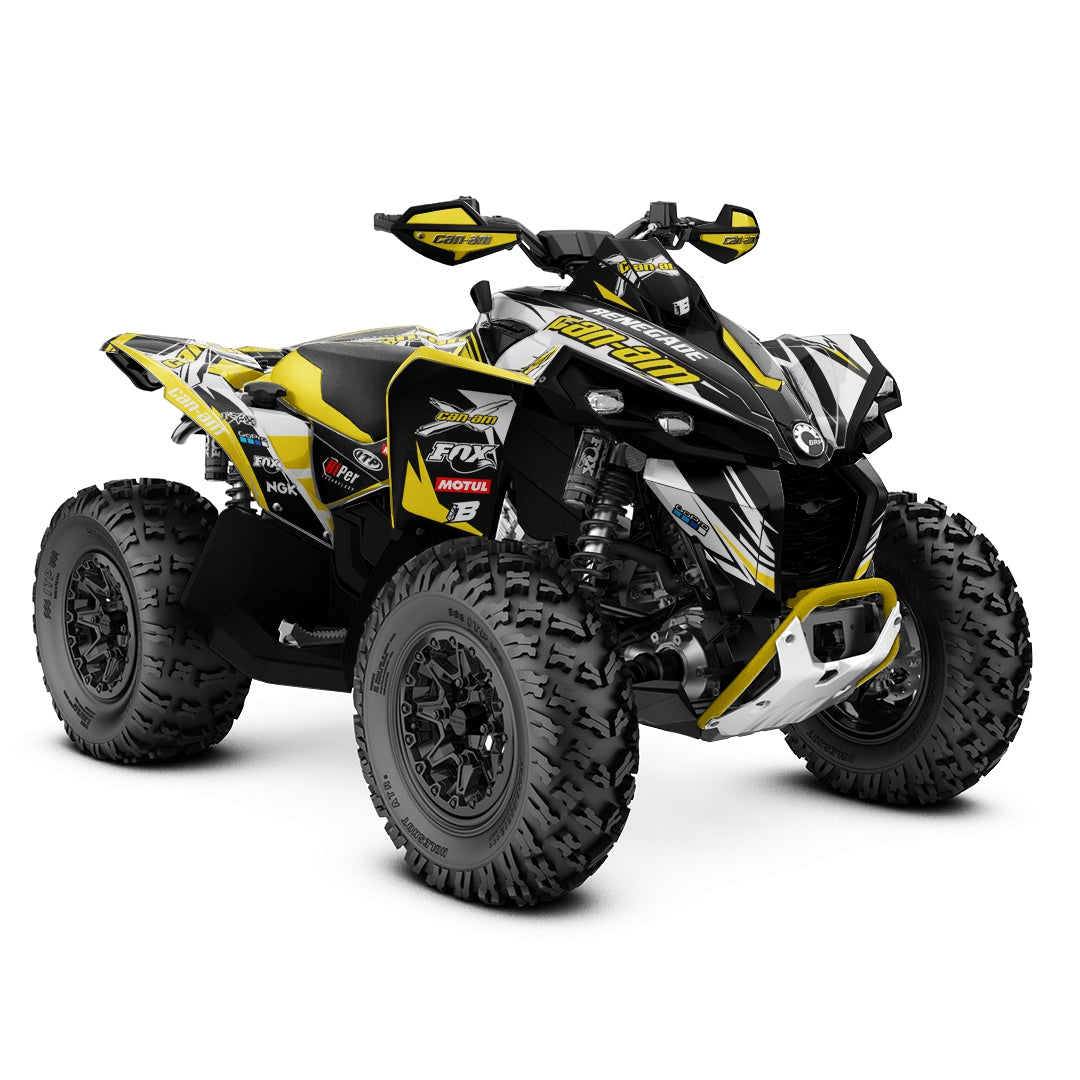 CAN-AM RENEGADE G1 G2 FULL GRAPHICS KIT "ACTION YELLOW" DESIGN