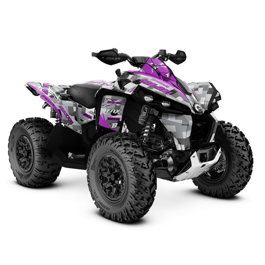 CAN-AM RENEGADE G1 G2 FULL GRAPHICS KIT "CAMO V2 PURPLE" DESIGN