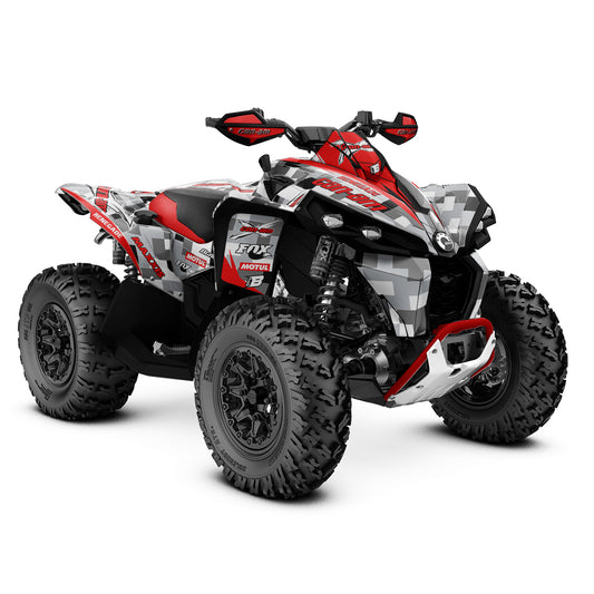 CAN-AM RENEGADE G1 G2 FULL GRAPHICS KIT "CAMO V2 RED" DESIGN