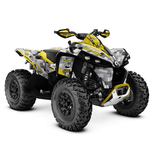 CAN-AM RENEGADE G1 G2 FULL GRAPHICS KIT "CAMO V2 YELLOW" DESIGN