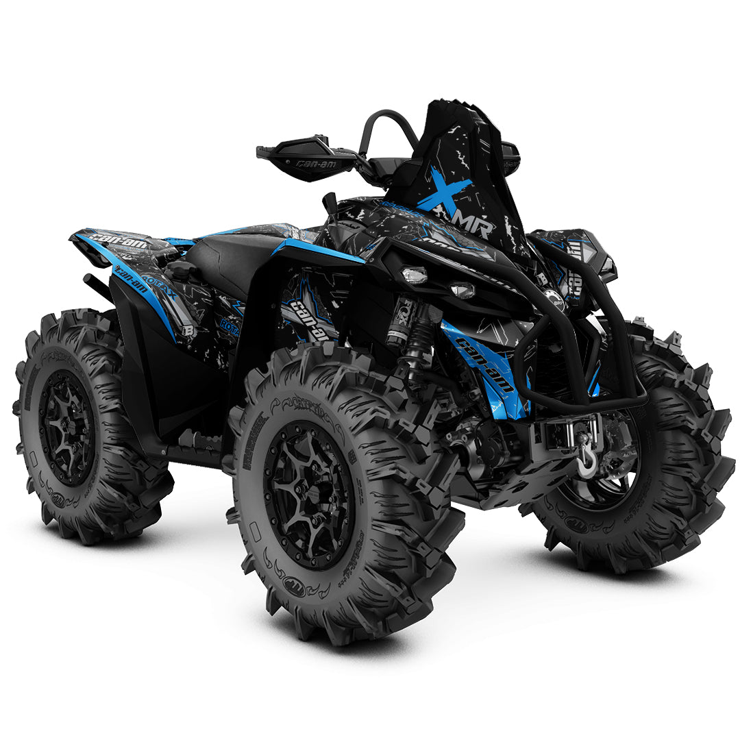 CAN-AM RENEGADE G1 G2 FULL GRAPHICS KIT "RAW BLUE" DESIGN