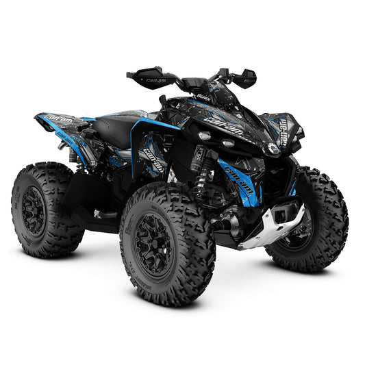 CAN-AM RENEGADE G1 G2 FULL GRAPHICS KIT "RAW BLUE" DESIGN