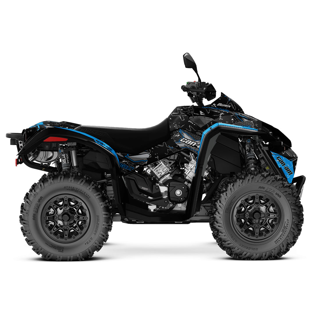 CAN-AM RENEGADE G1 G2 FULL GRAPHICS KIT "RAW BLUE" DESIGN