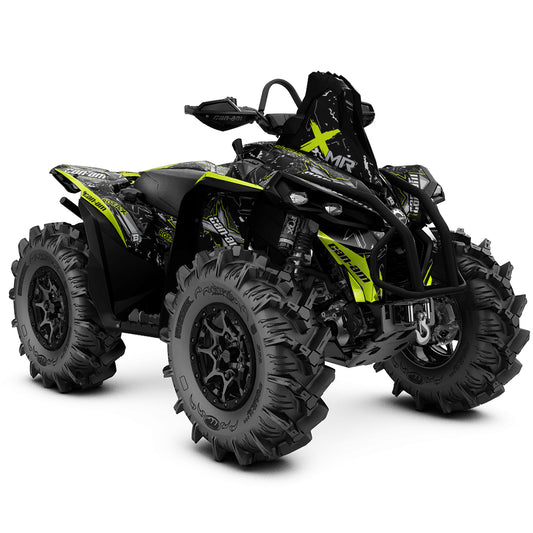 CAN-AM RENEGADE G1 G2 FULL GRAPHICS KIT "RAW LIME GREEN" DESIGN