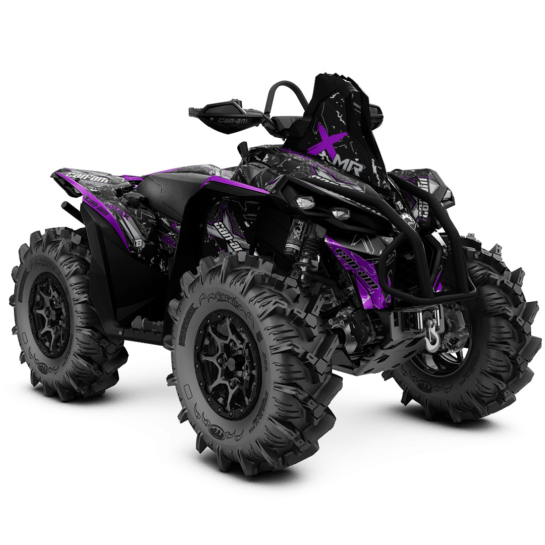 CAN-AM RENEGADE G1 G2 FULL GRAPHICS KIT "RAW PURPLE" DESIGN