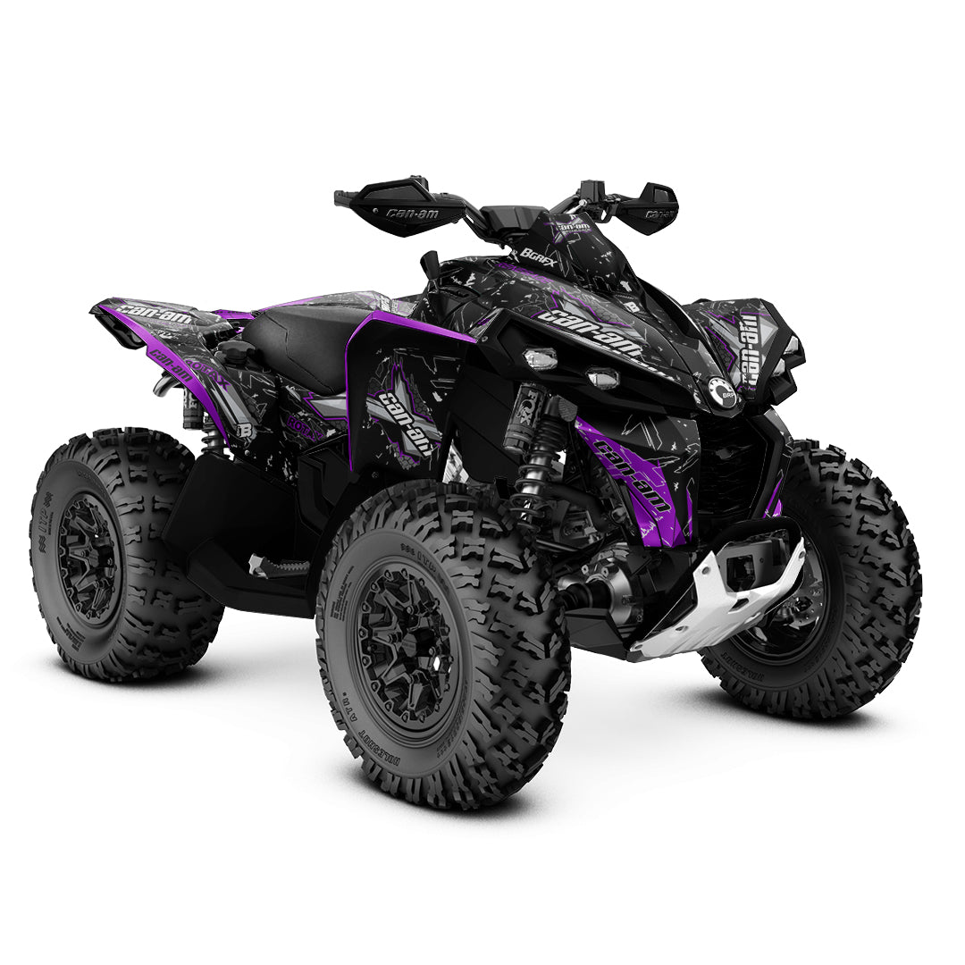 CAN-AM RENEGADE G1 G2 FULL GRAPHICS KIT "RAW PURPLE" DESIGN