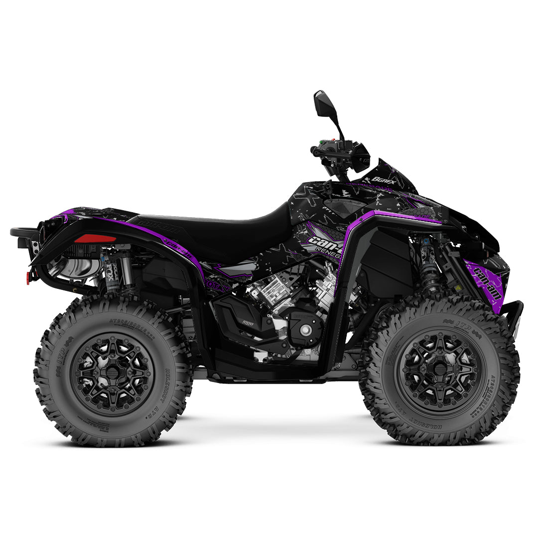 CAN-AM RENEGADE G1 G2 FULL GRAPHICS KIT "RAW PURPLE" DESIGN