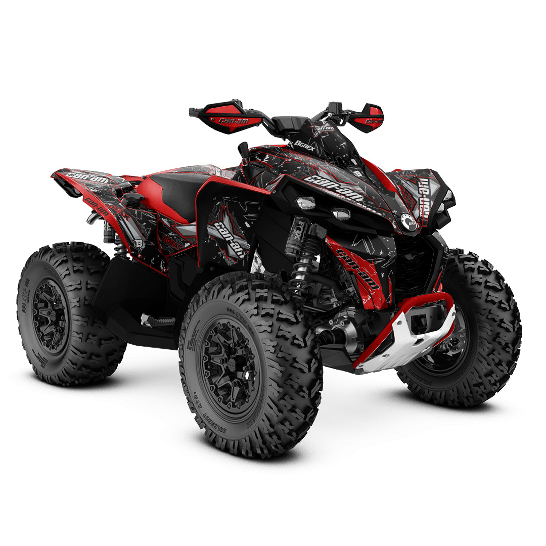 CAN-AM RENEGADE G1 G2 FULL GRAPHICS KIT "RAW RED" DESIGN