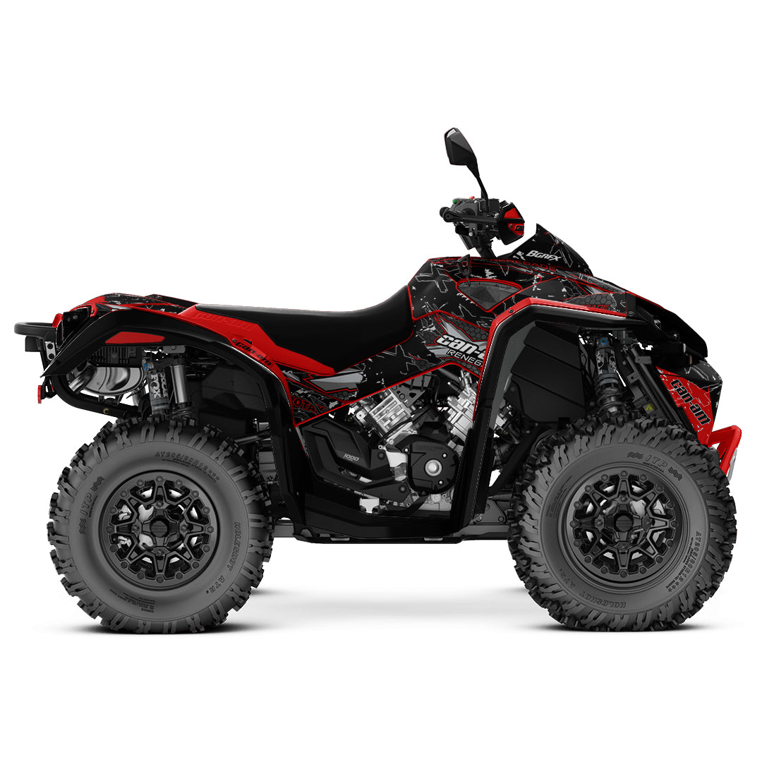 CAN-AM RENEGADE G1 G2 FULL GRAPHICS KIT "RAW RED" DESIGN