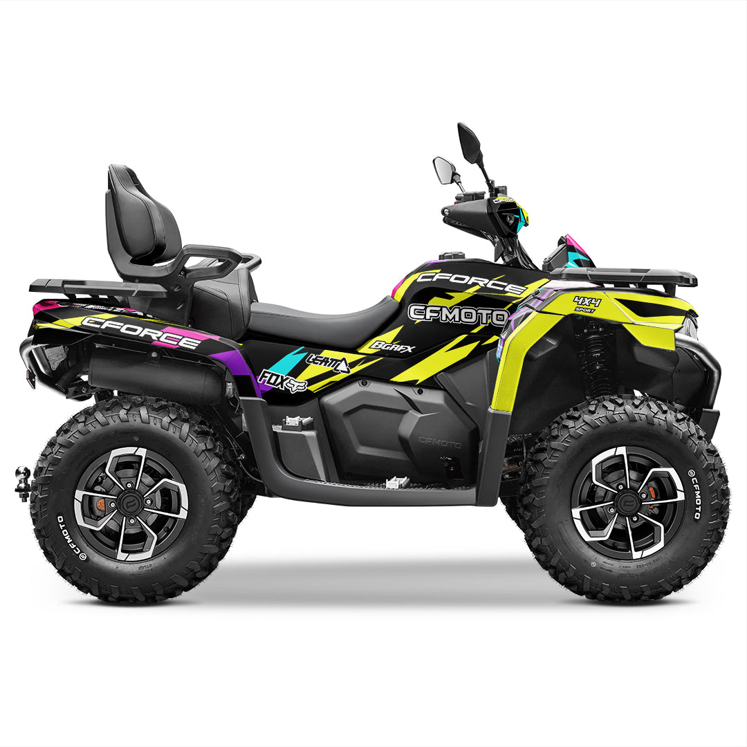 CFMOTO CFORCE 625 FULL GRAPHICS KIT ''RAVED COLORED'' DESIGN