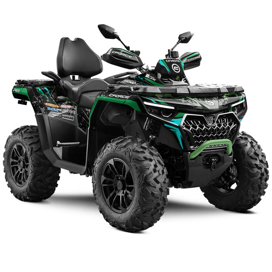 CFMOTO CFORCE G3 FULL GRAPHICS KIT ''SPLASHED GREEN'' DESIGN