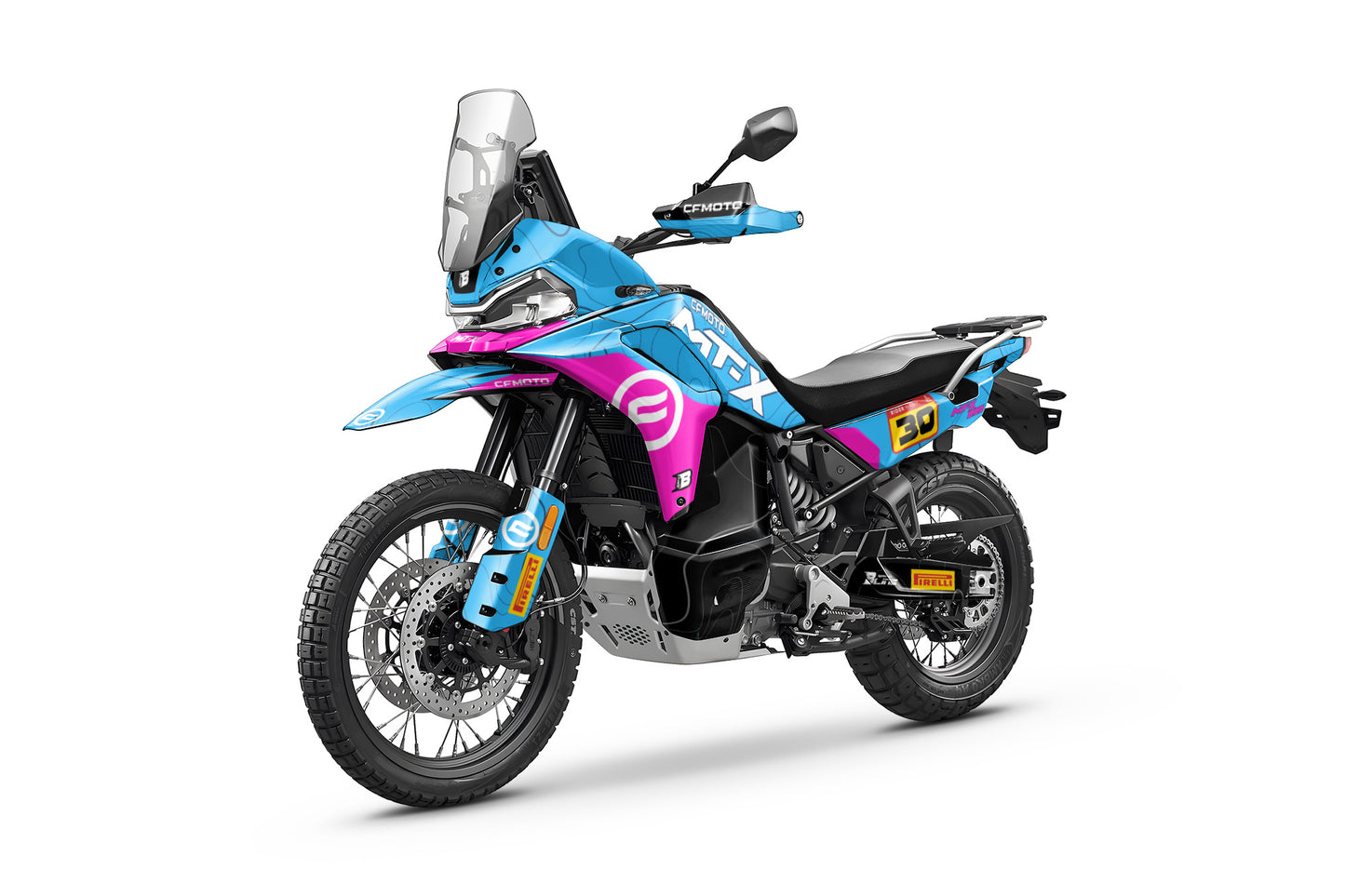 CF MOTO MT-X 800-1000 FULL GRAPHICS KIT ''TOPOGRAPH BLUE'' DESIGN