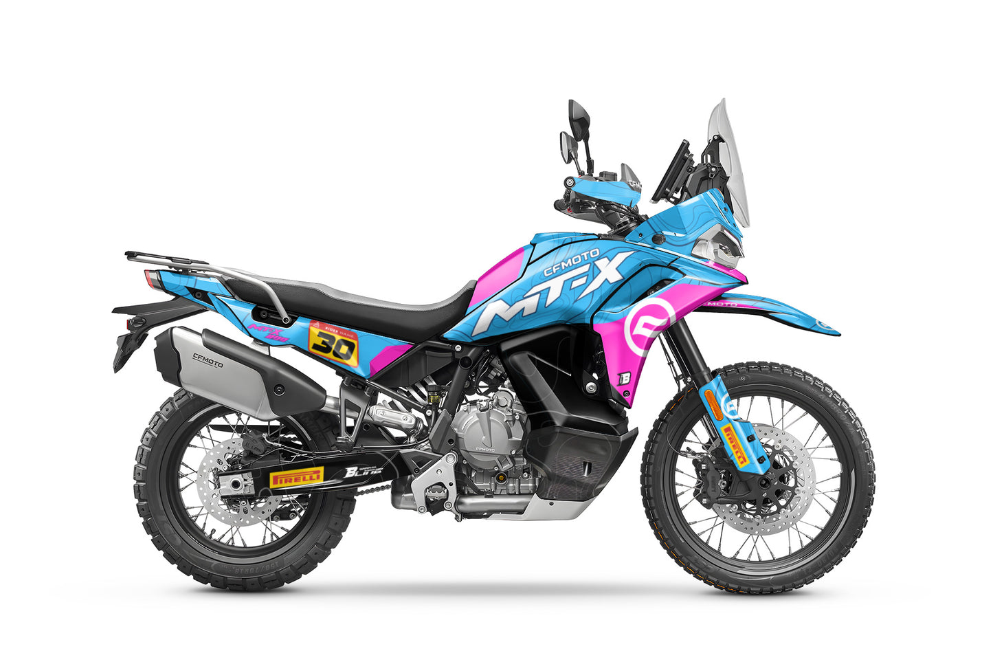 CF MOTO MT-X 800-1000 FULL GRAPHICS KIT ''TOPOGRAPH BLUE'' DESIGN