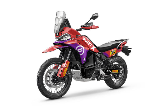 CF MOTO MT-X 800-1000 FULL GRAPHICS KIT ''TOPOGRAPH RED'' DESIGN