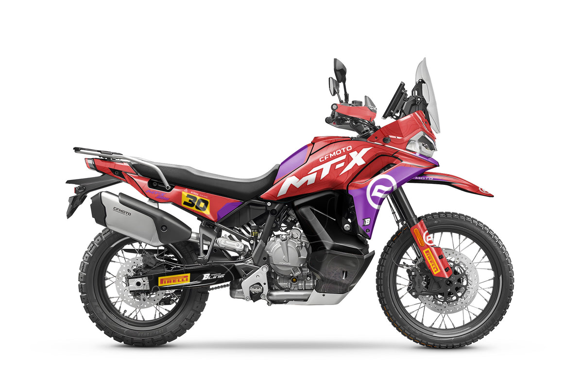 CF MOTO MT-X 800-1000 FULL GRAPHICS KIT ''TOPOGRAPH RED'' DESIGN