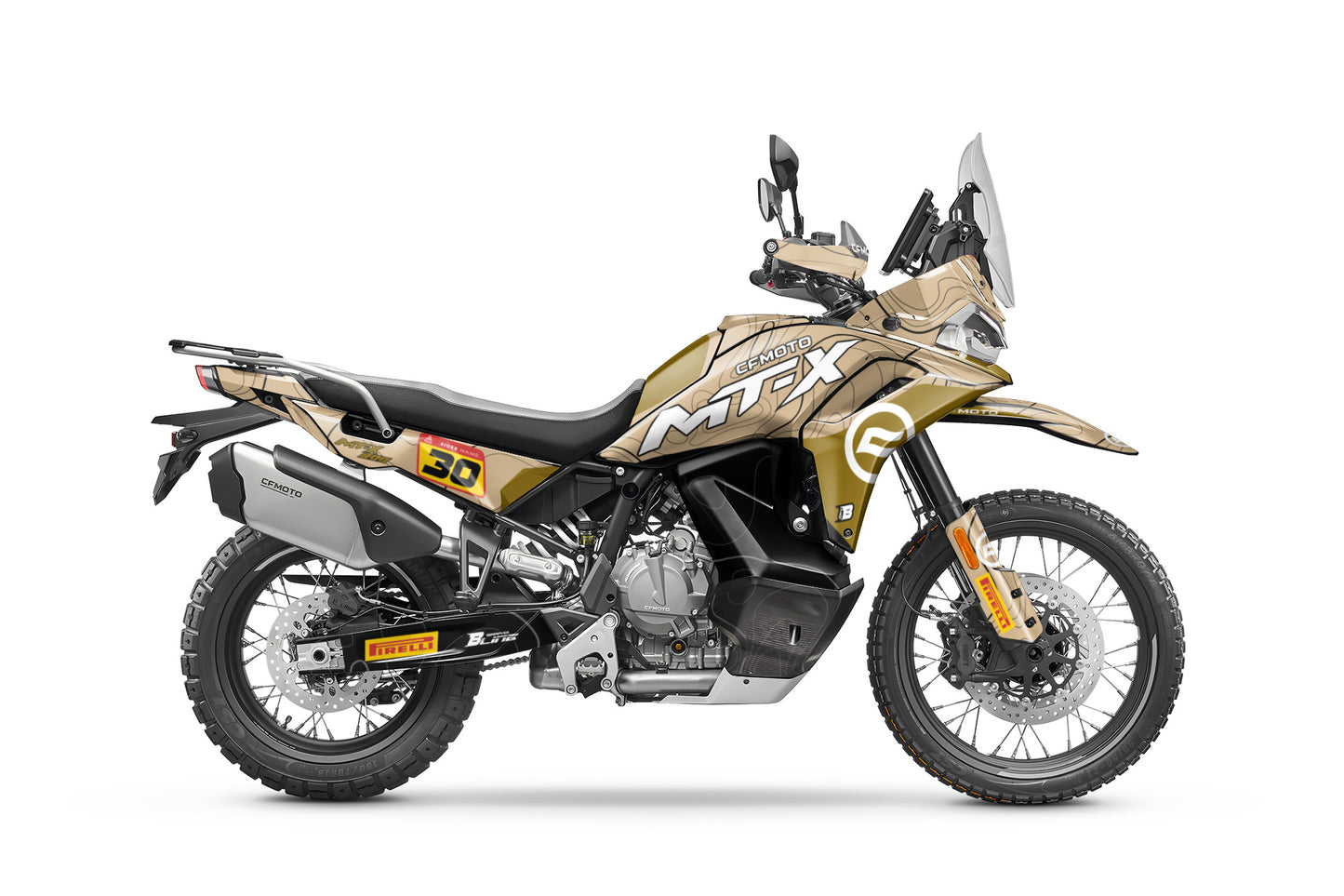CF MOTO MT-X 800-1000 FULL GRAPHICS KIT ''TOPOGRAPH SAND'' DESIGN