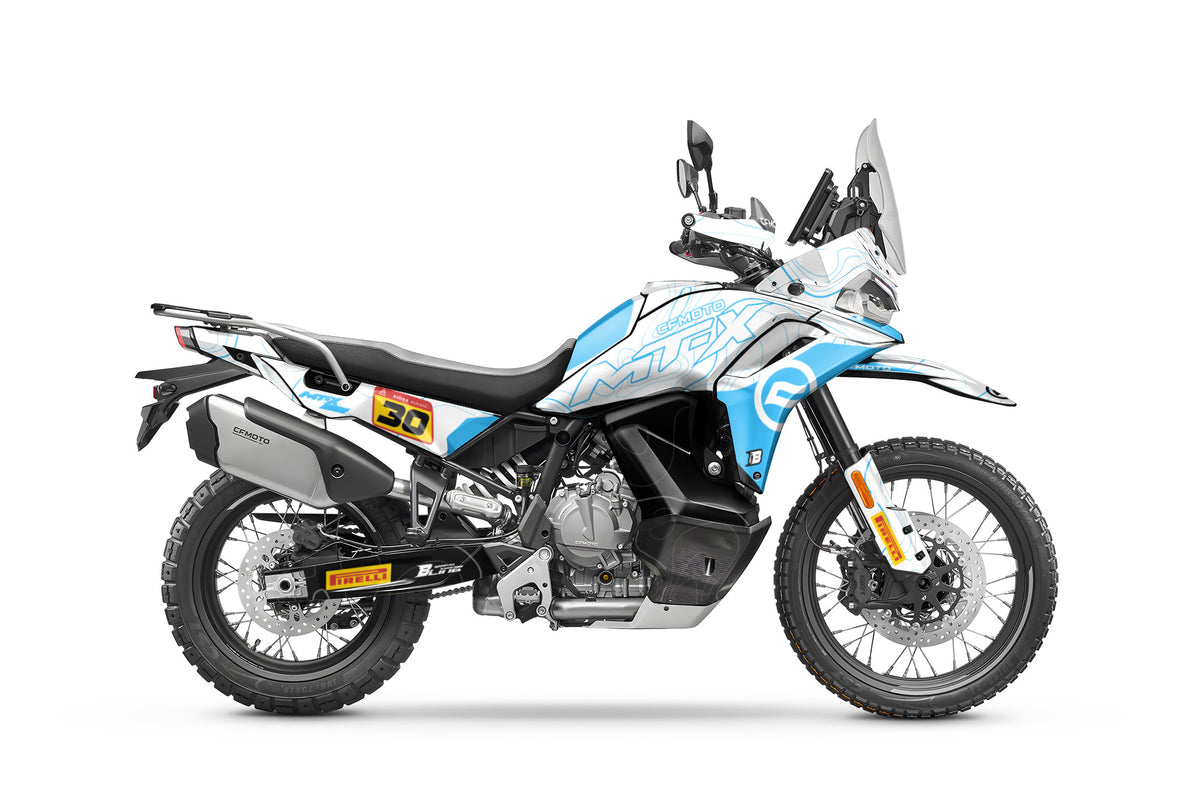 CF MOTO MT-X 800-1000 FULL GRAPHICS KIT ''TOPOGRAPH WHITE'' DESIGN