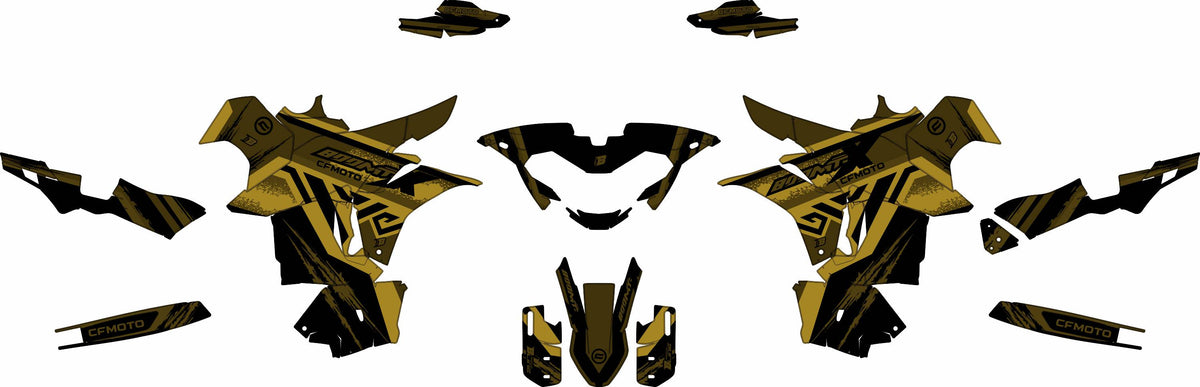 CF MOTO MT-X 800-1000 FULL GRAPHICS KIT ''TRANCED BRONZE'' DESIGN