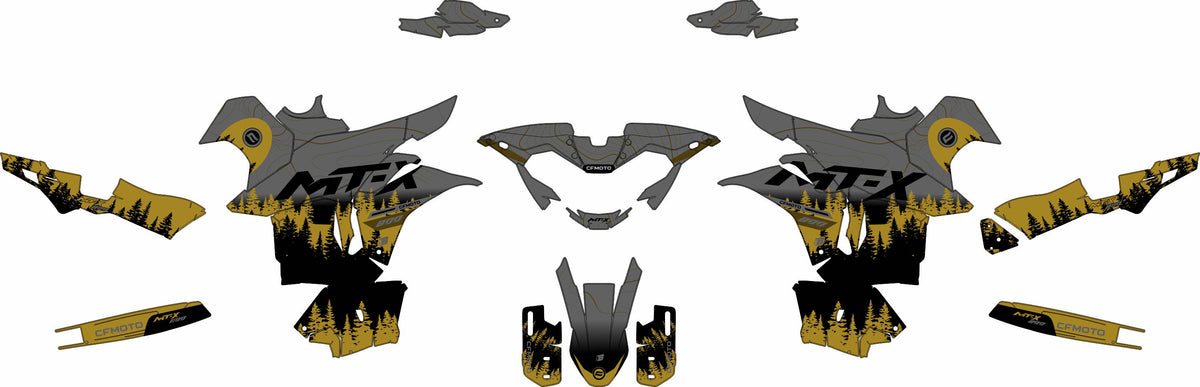 CF MOTO MT-X 800-1000 FULL GRAPHICS KIT ''ADVENTURE BRONZE'' DESIGN