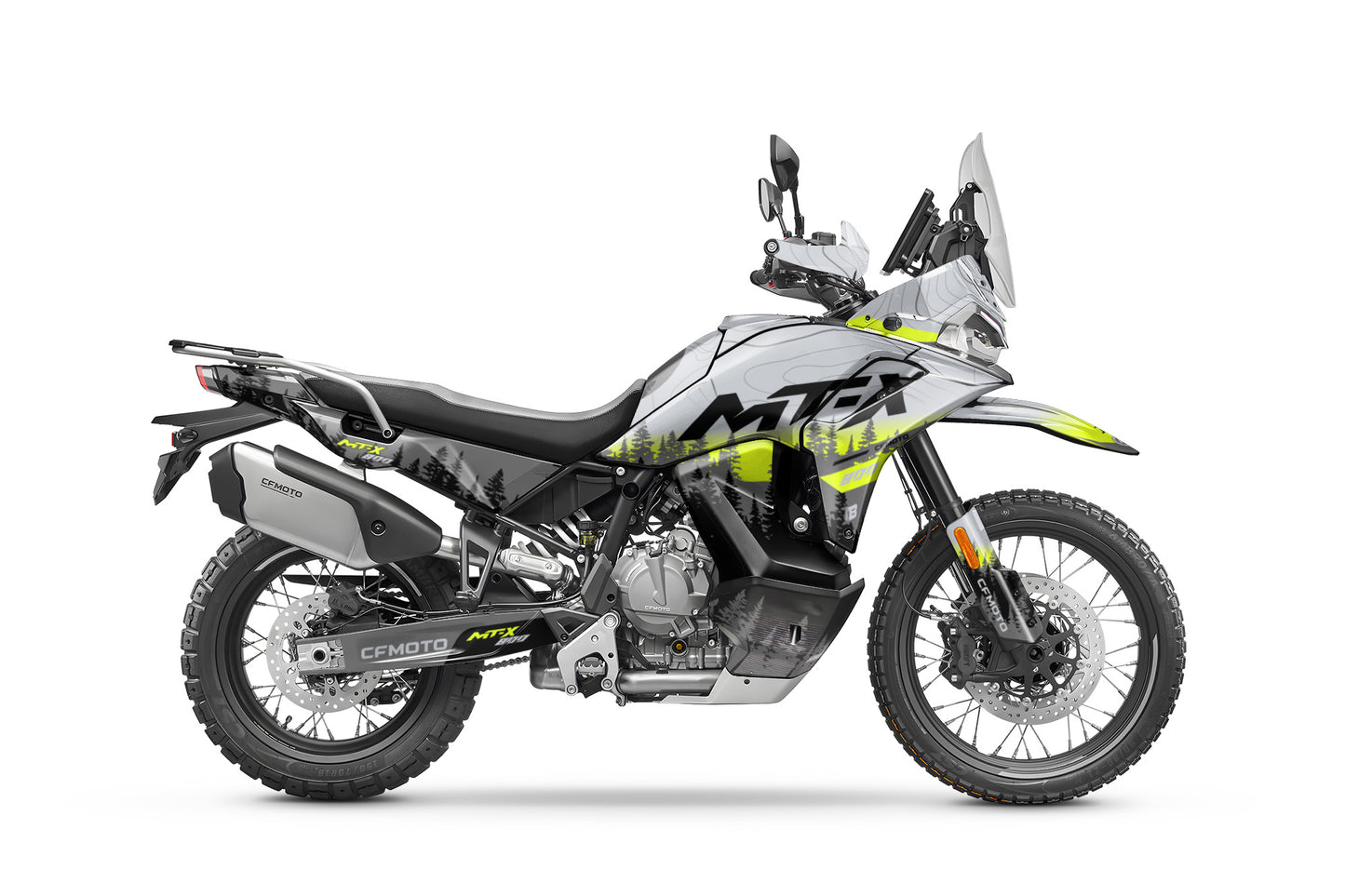 CF MOTO MT-X 800-1000 FULL GRAPHICS KIT ''ADVENTURE GREY'' DESIGN