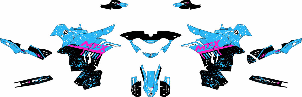 CF MOTO MT-X 800-1000 FULL GRAPHICS KIT ''DIRTED'' DESIGN