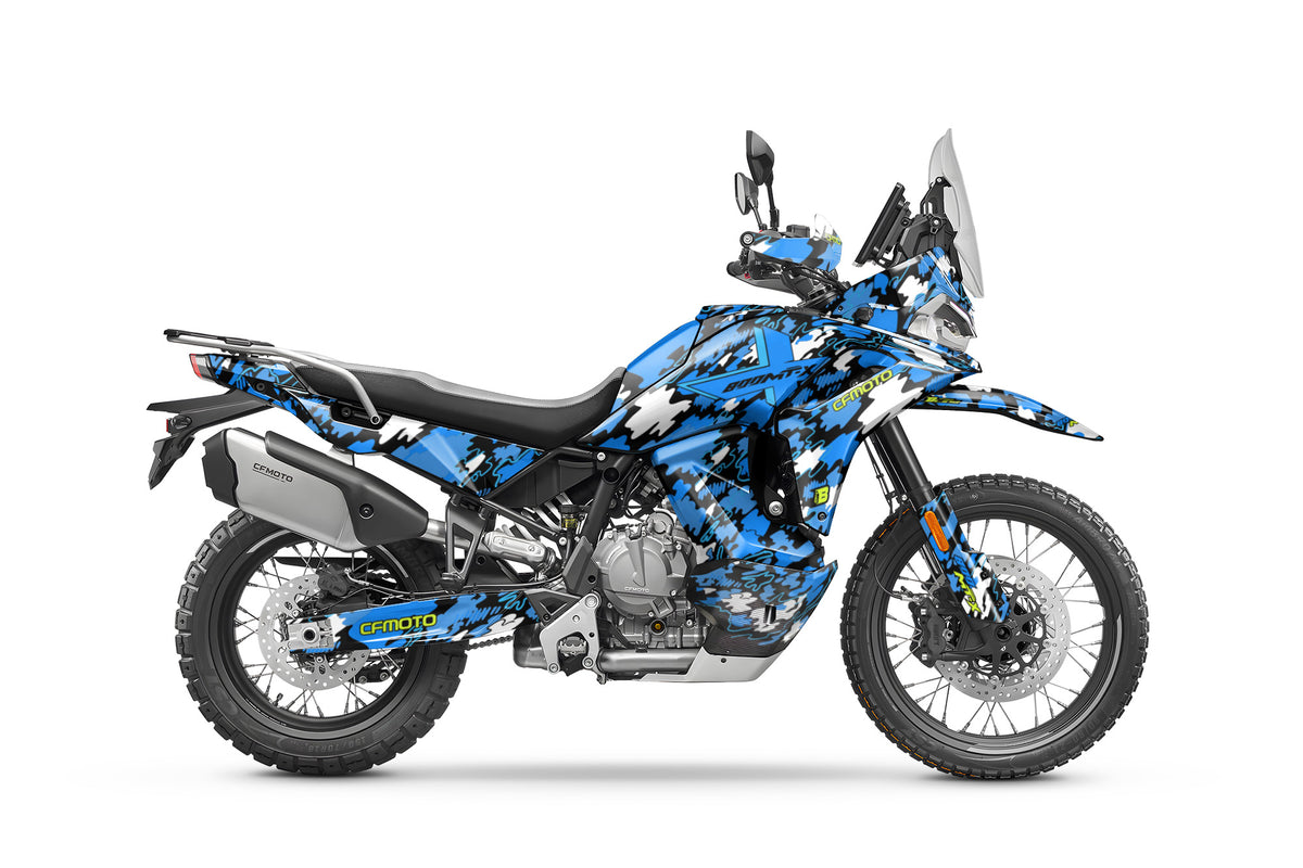 CF MOTO MT-X 800-1000 FULL GRAPHICS KIT ''CAMO V1 BLUE'' DESIGN