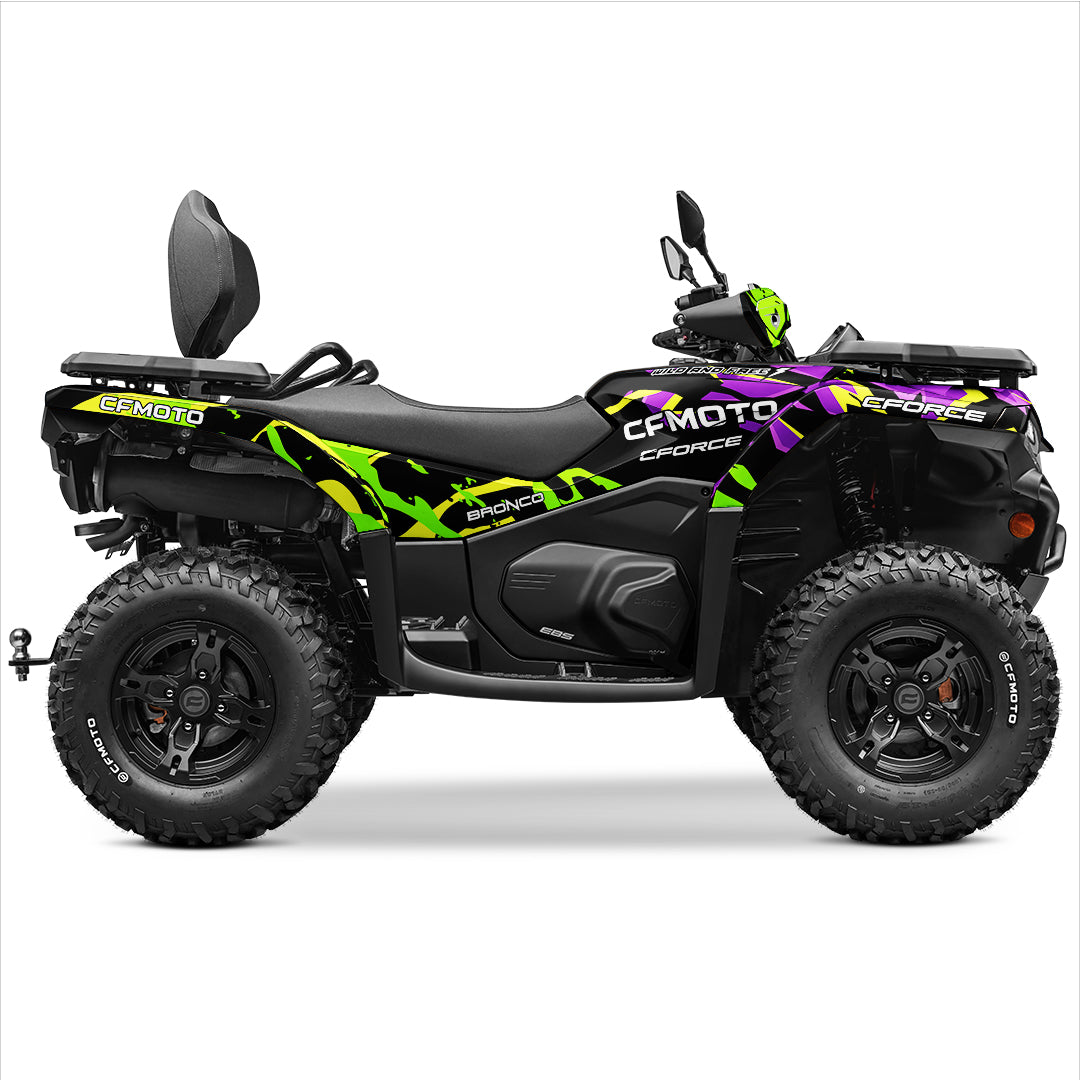 CFMOTO CFORCE 400 520 FULL GRAPHICS KIT ''CAMED PURPLE'' DESIGN