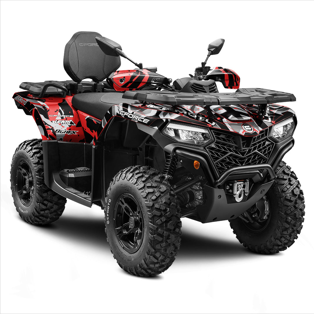CFMOTO CFORCE 400 520 FULL GRAPHICS KIT ''CAMED RED'' DESIGN – bling ...