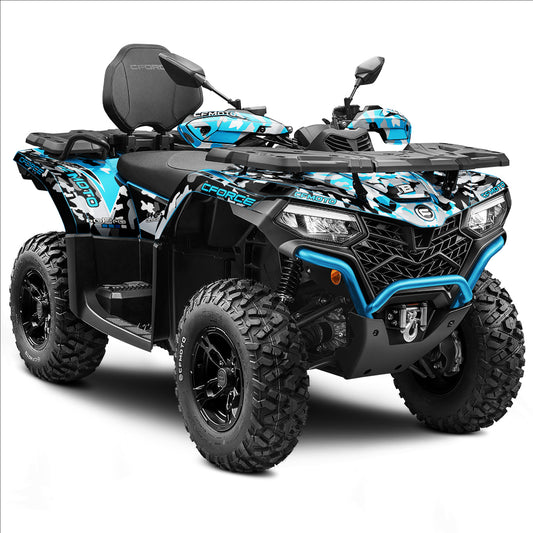 CFMOTO CFORCE 400 520 FULL GRAPHICS KIT ''CAMO BLUE'' DESIGN